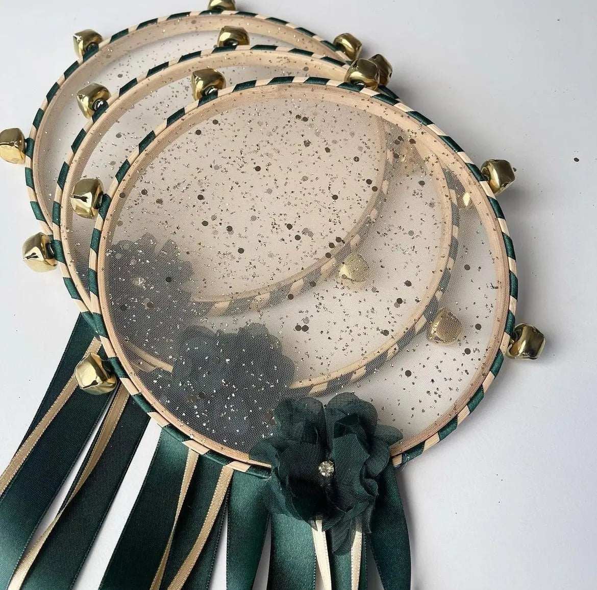 Accessoires-Mariage-Personnalisés-Éventail-Tambourin-Décor CréaBySana
