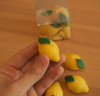Mini bougies citron lot 4 — cadeau original luxe artisanal | CréaBySana