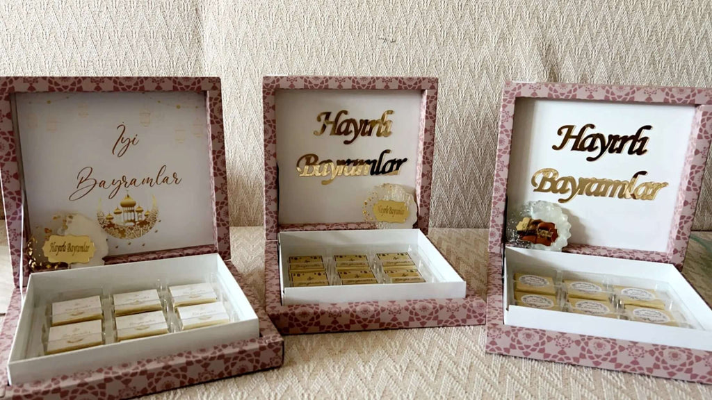 Coffret chocolats personnalisé Eid — présentation luxe | Créa By Sana