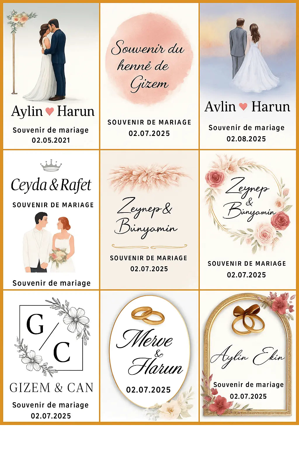 Bougie mariage invité élégante — cadeau personnalisé | Créa By Sana