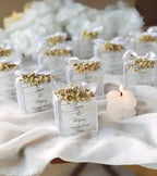 Duo bougie bubble personnalisée mariage — cadeau invité tendance | CréaBySana