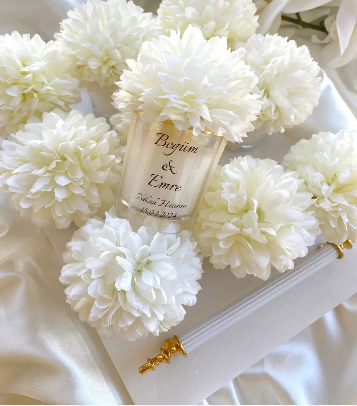 Bougie en pot verre personnalisée — souvenir invité écologique | CréaBySana