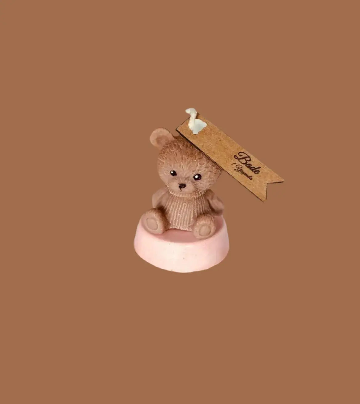 Bougie nounours personnalisée naissance — souvenir unique | CréaBySana
