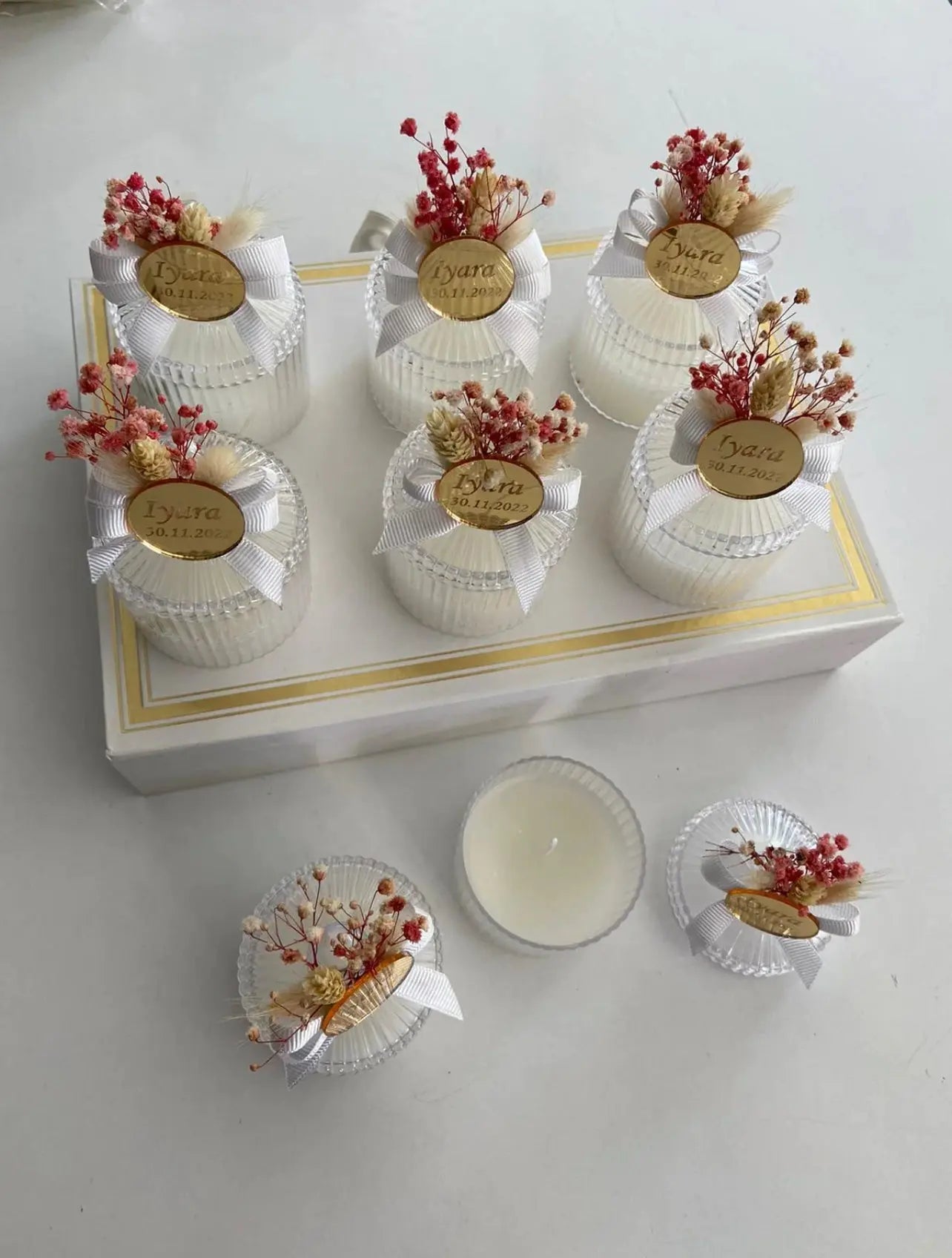 Cadeau fête des mères bougie personnalisée — fait main | CréaBySana