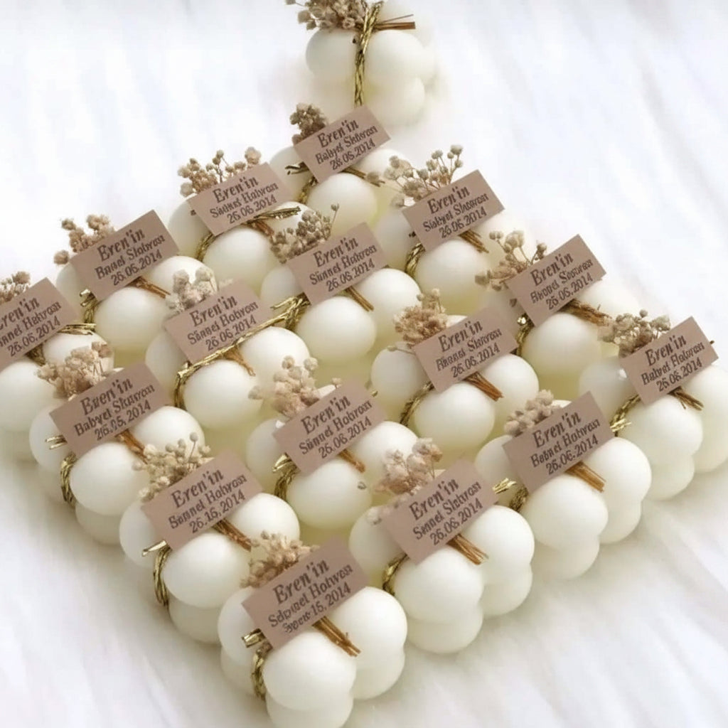 Lot 150 bougies naturelles mariage — cadeau invité artisanal | CréaBySana