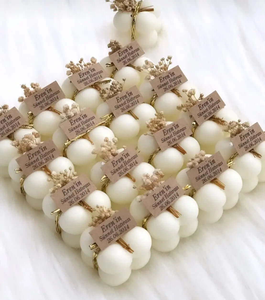 Lot 200 bougies mariage personnalisées — cadeau invité artisanal | CréaBySana