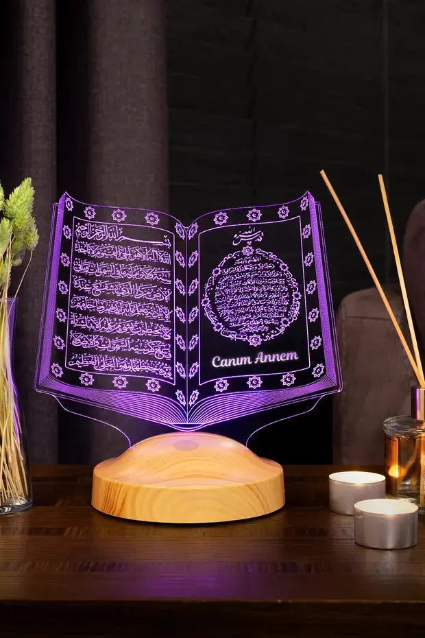 Cadeau Hajj Omra personnalisé — veilleuse Coran LED | CréaBySana