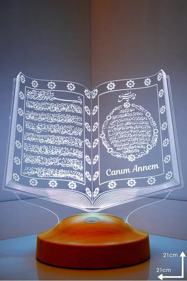 Cadeau musulman femme — veilleuse Coran Omra personnalisée | CréaBySana
