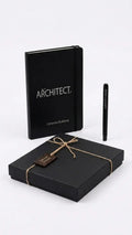 Cadeau pour Architecte Personnalisé — Coffret Carnet & Stylo Gravés au Prénom CréaBySana