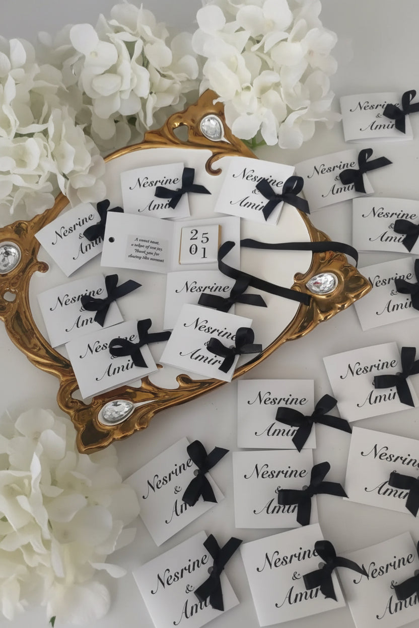 Carré chocolat personnalisé — emballage premium mariage | CréaBySana