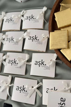 Carrés de chocolat mariage — lot cadeau invité personnalisé | CréaBySana
