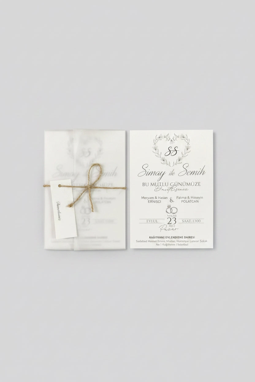 Carte invitation premium personnalisée — lot 50 pièces mariage | CréaBySana