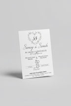 Carte invitation personnalisée premium — prénoms date | CréaBySana