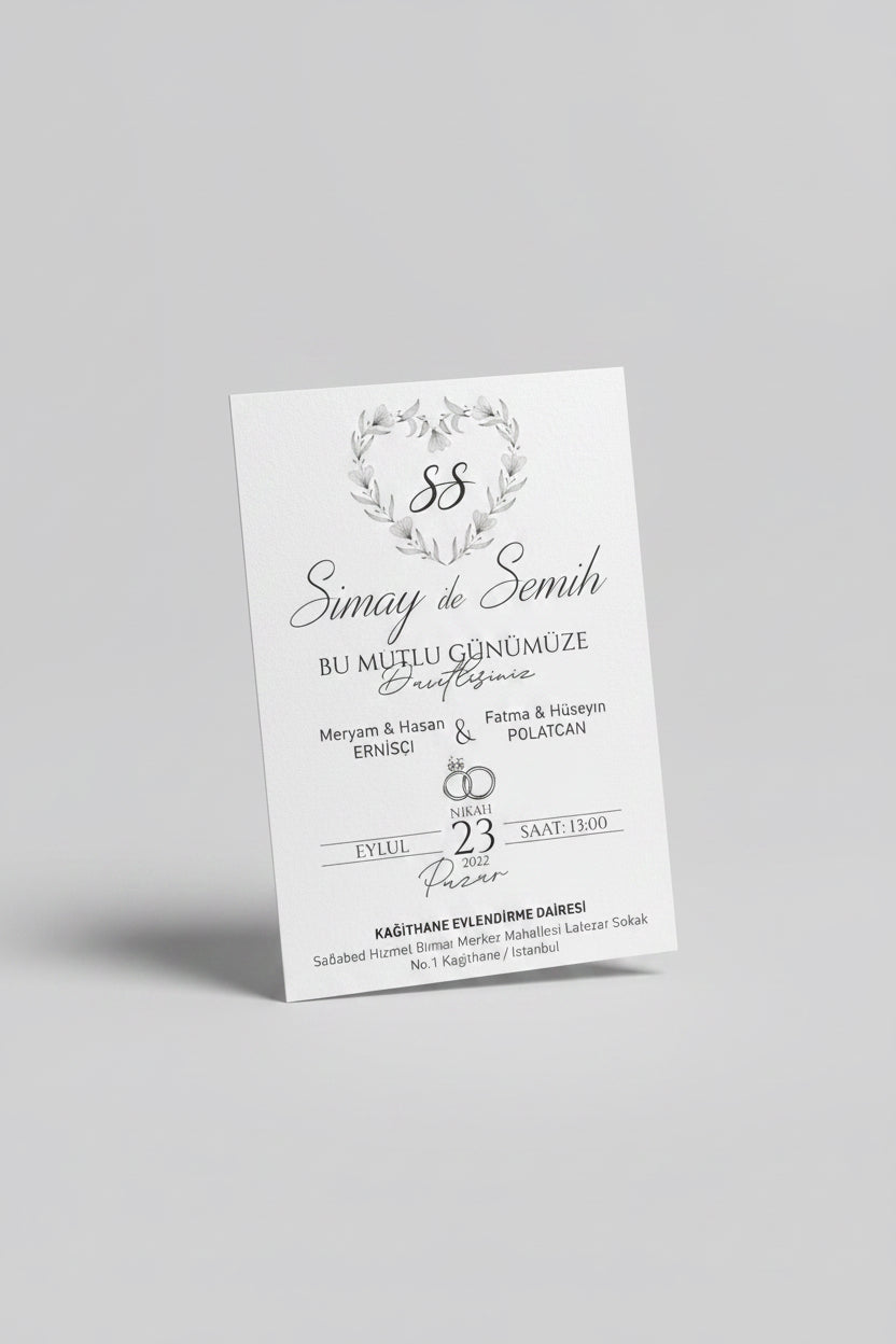 Carte invitation personnalisée premium — prénoms date | CréaBySana