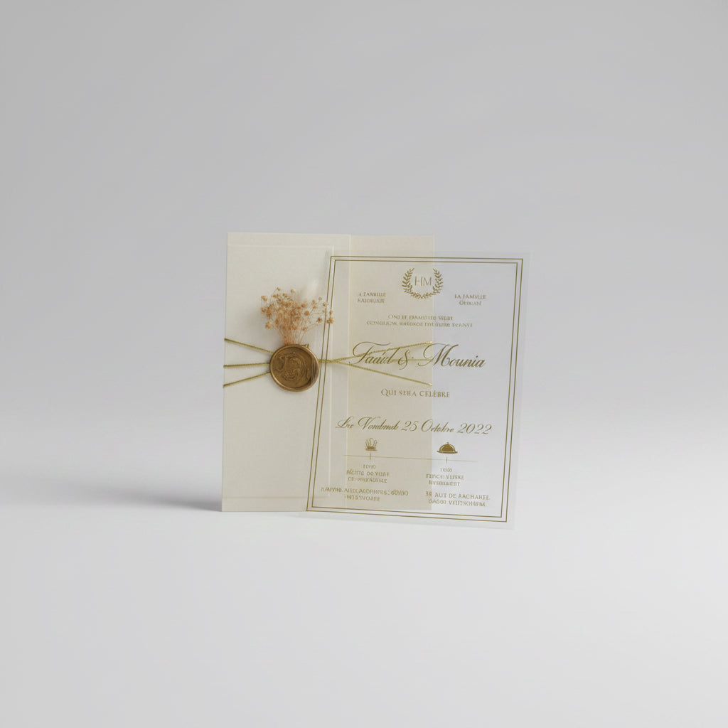 Carte invitation Lola mariage personnalisée — prénoms date | CréaBySana