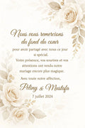 Carte remerciement personnalisée mariage baptême événement | Créa By Sana