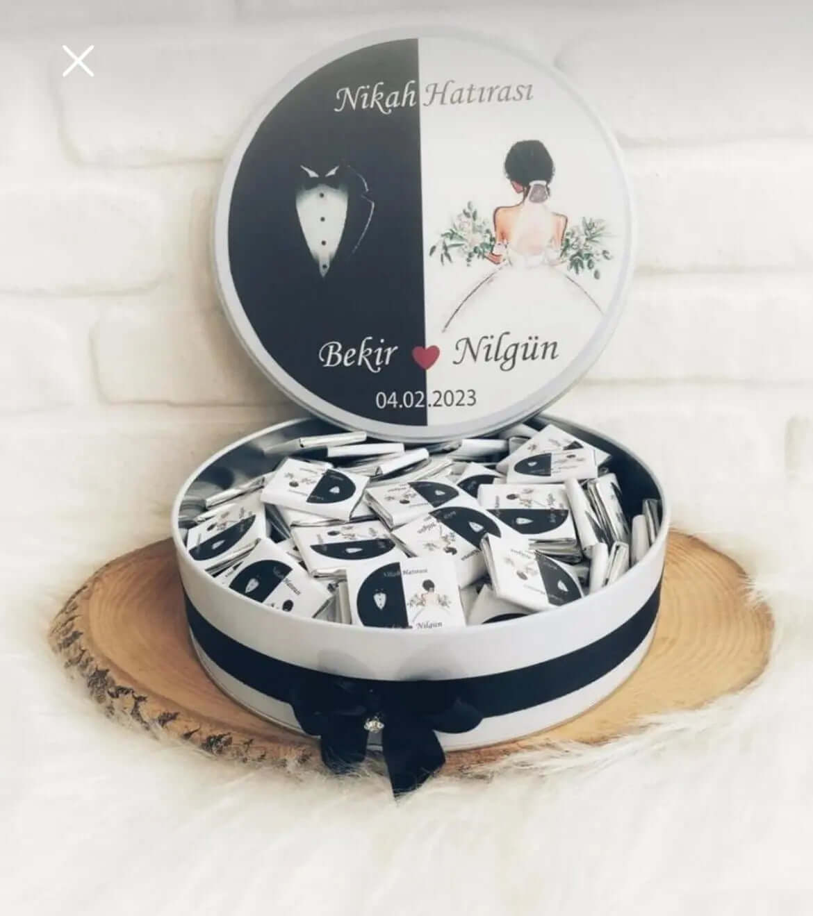 Coffret chocolat mariage — présentation cadeau invité luxe | CréaBySana