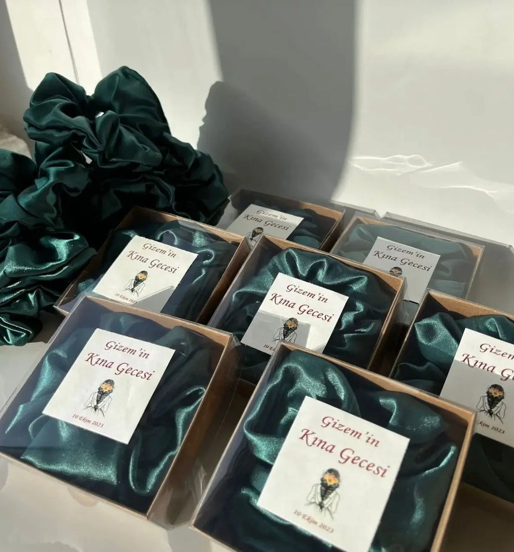Chouchou cheveux femme satin — lot cadeau invité mariage | Créa By Sana