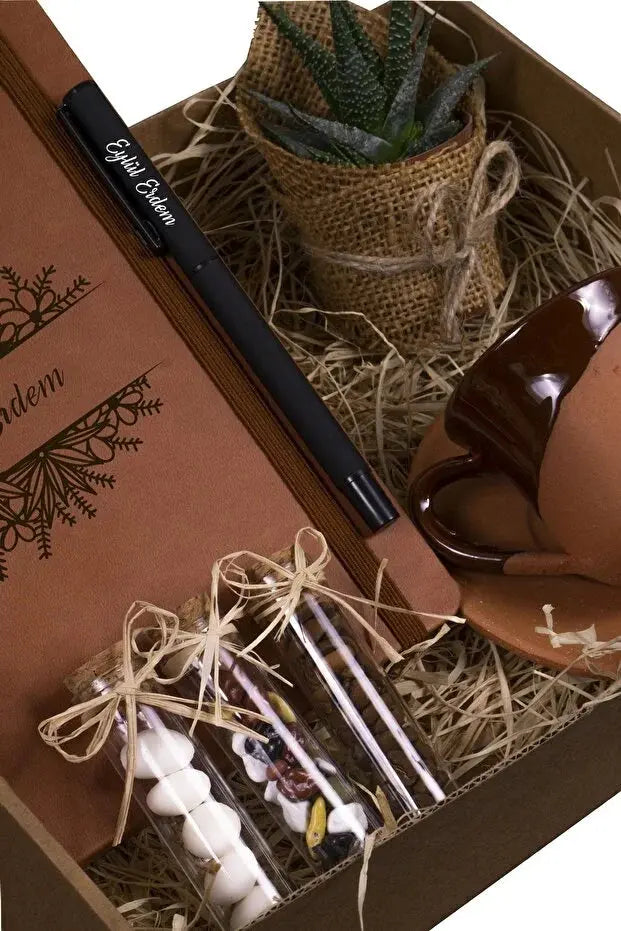 Coffret cadeau naturel personnalisé carnet bougie lavande | CréaBySana