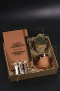 Coffret élégance naturelle personnalisé carnet tasse plante | CréaBySana