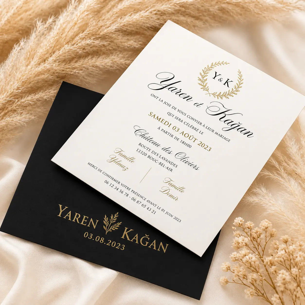 Kit DIY invitations mariage personnalisées — fait main élégant | Créa By Sana