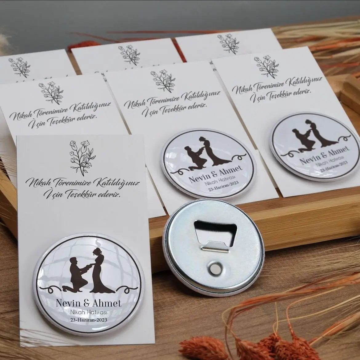 Décapsuleur personnalisé gravé — cadeau mariage invité | CréaBySana
