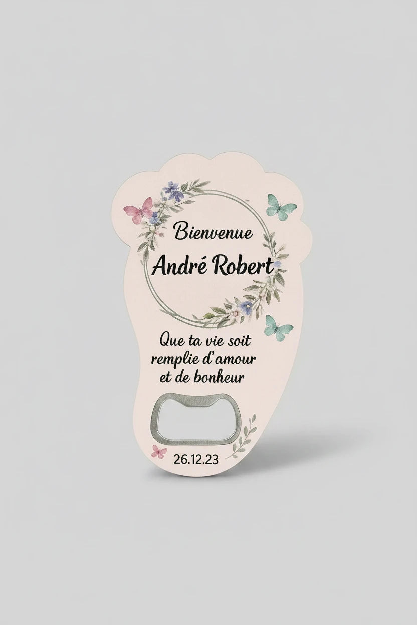 Décapsuleur personnalisé cadeau invité mariage — pratique | CréaBySana