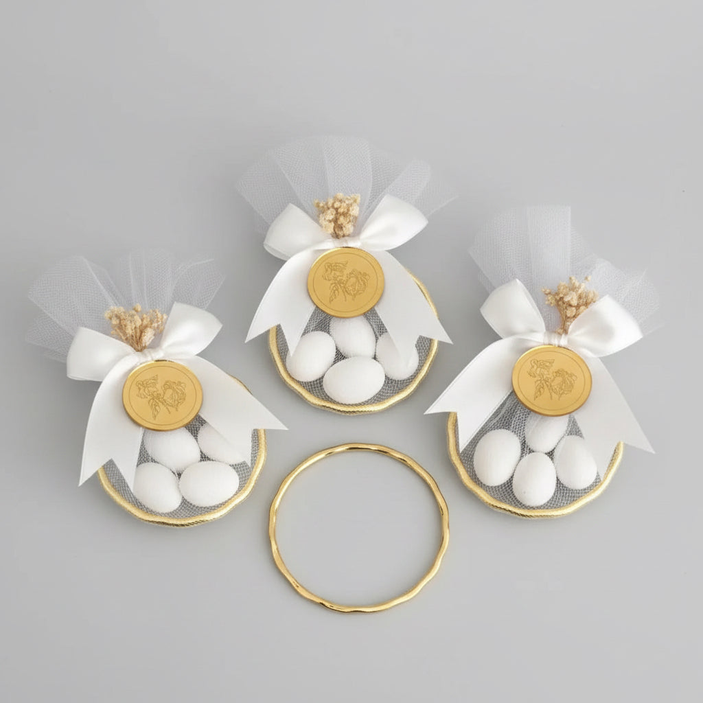Dragées bleues mariage baptême personnalisées — cadeau invité | CréaBySana