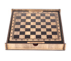 Échiquier bois gravé personnalisé — cadeau jeu artisanal | Créa By Sana