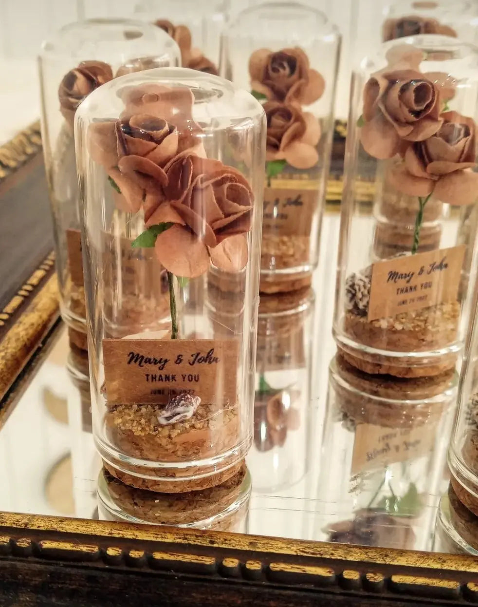 Fiole verre mariage cadeau invité — contenant personnalisable | CréaBySana