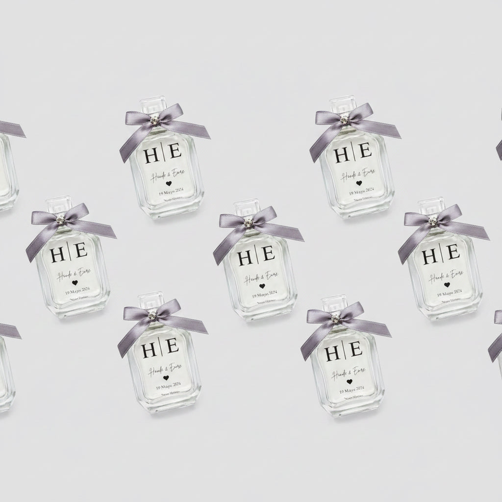 Fiole eau de cologne personnalisée mariage — souvenir invité | CréaBySana