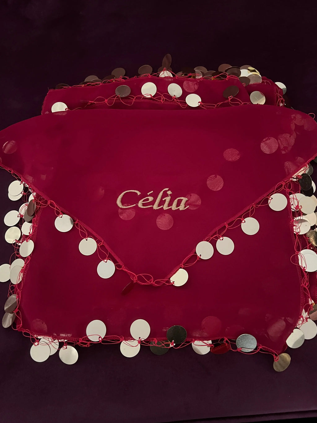 Halay mendili brodé mariage — accessoire traditionnel oriental | Créa By Sana