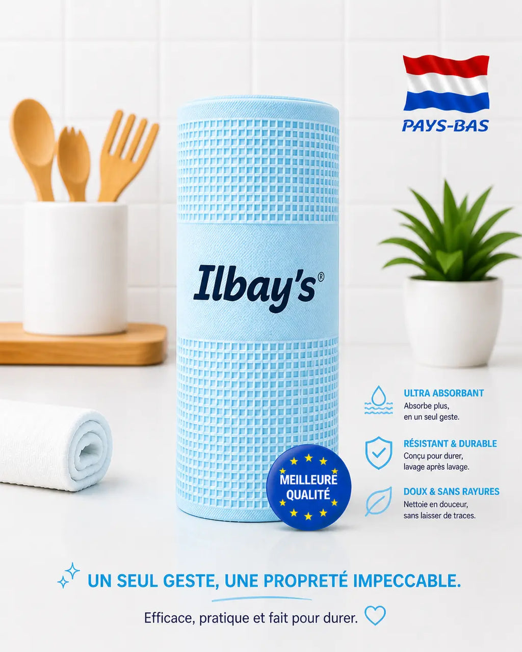 Chiffon microfibre Ilbay’s magique — nettoyage surfaces | CréaBySana