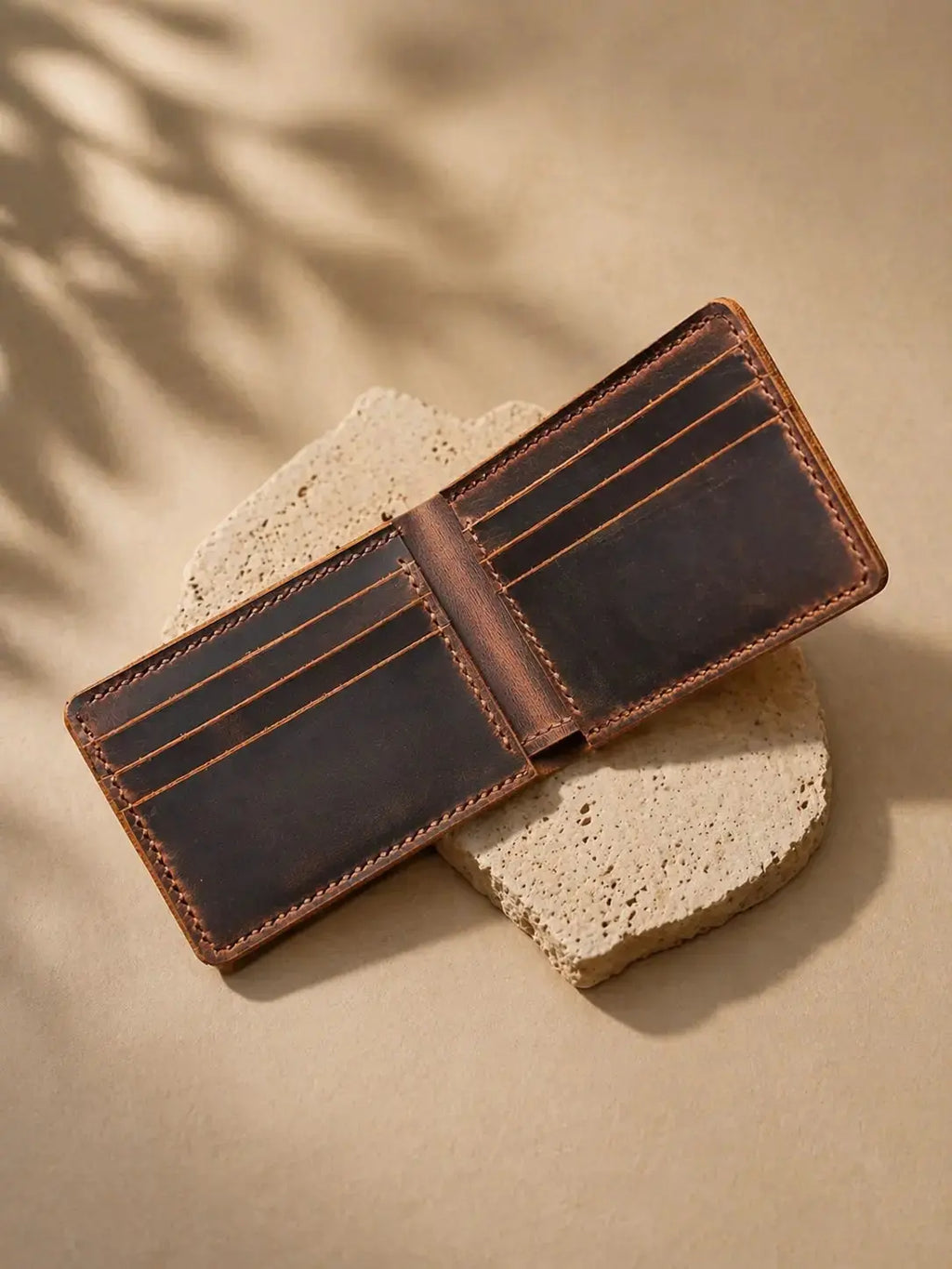 Portefeuille en cuir personnalisé homme — gravure élégante | CréaBySana