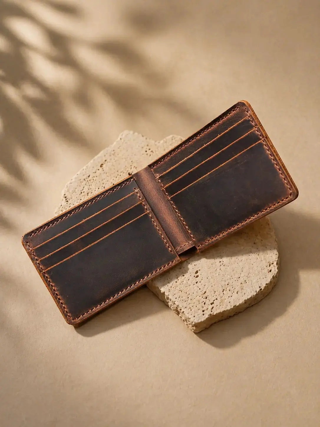 Portefeuille en cuir personnalisé homme — gravure élégante | CréaBySana