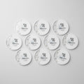 Magnet mariage personnalisé motif floral — souvenir invité | CréaBySana