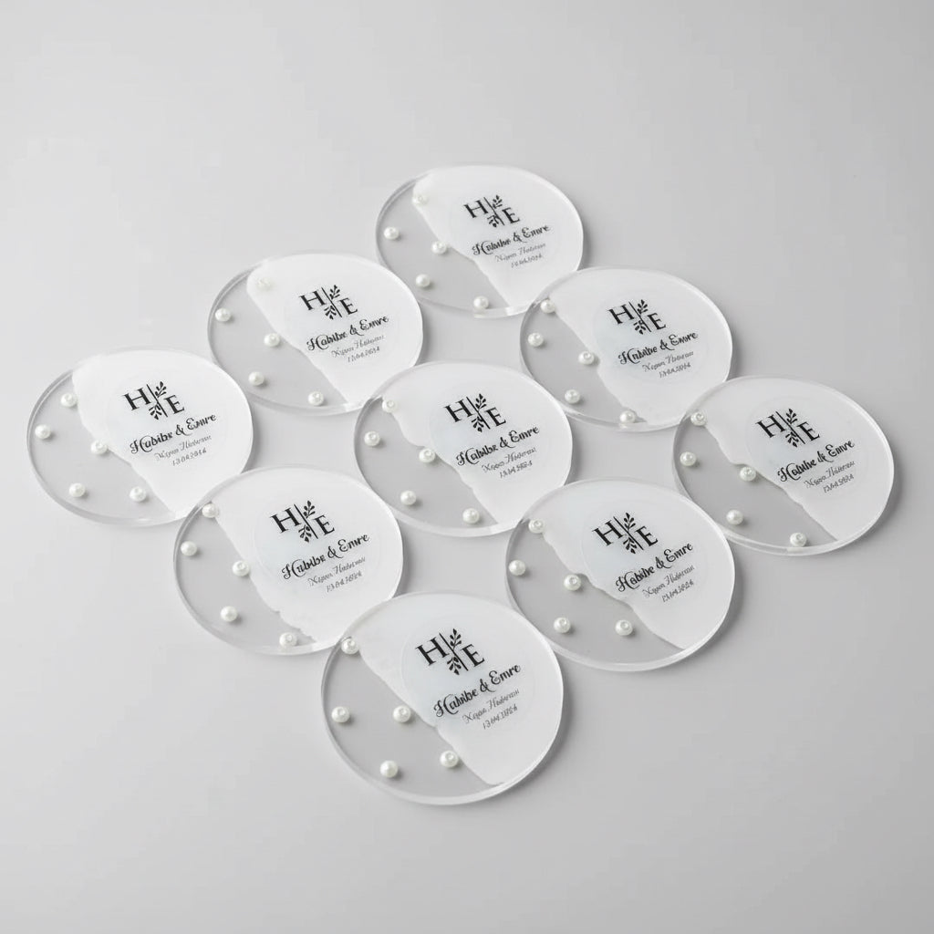 Magnet floral mariage personnalisé — aimant cadeau invité | CréaBySana