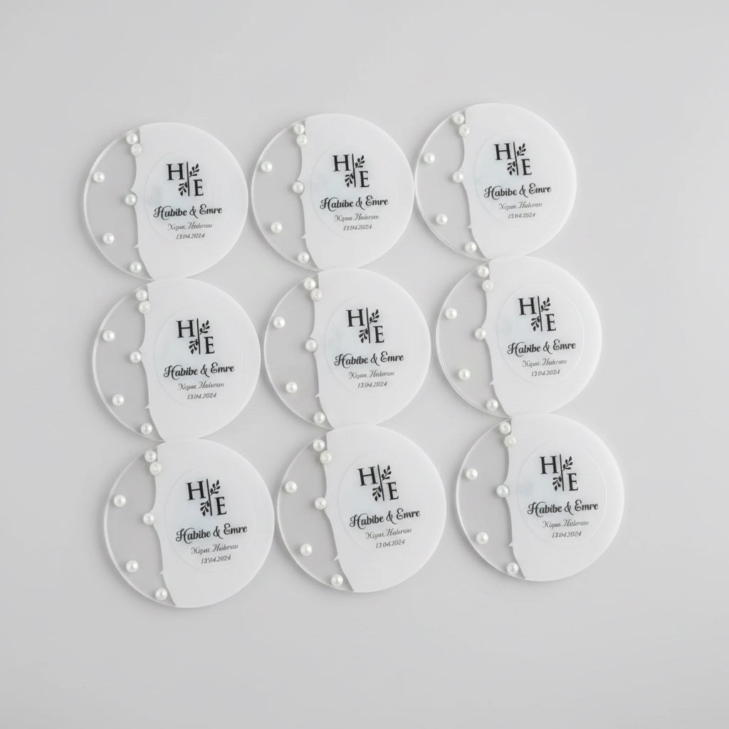 Magnet mariage floral personnalisé — lot souvenir invité | CréaBySana