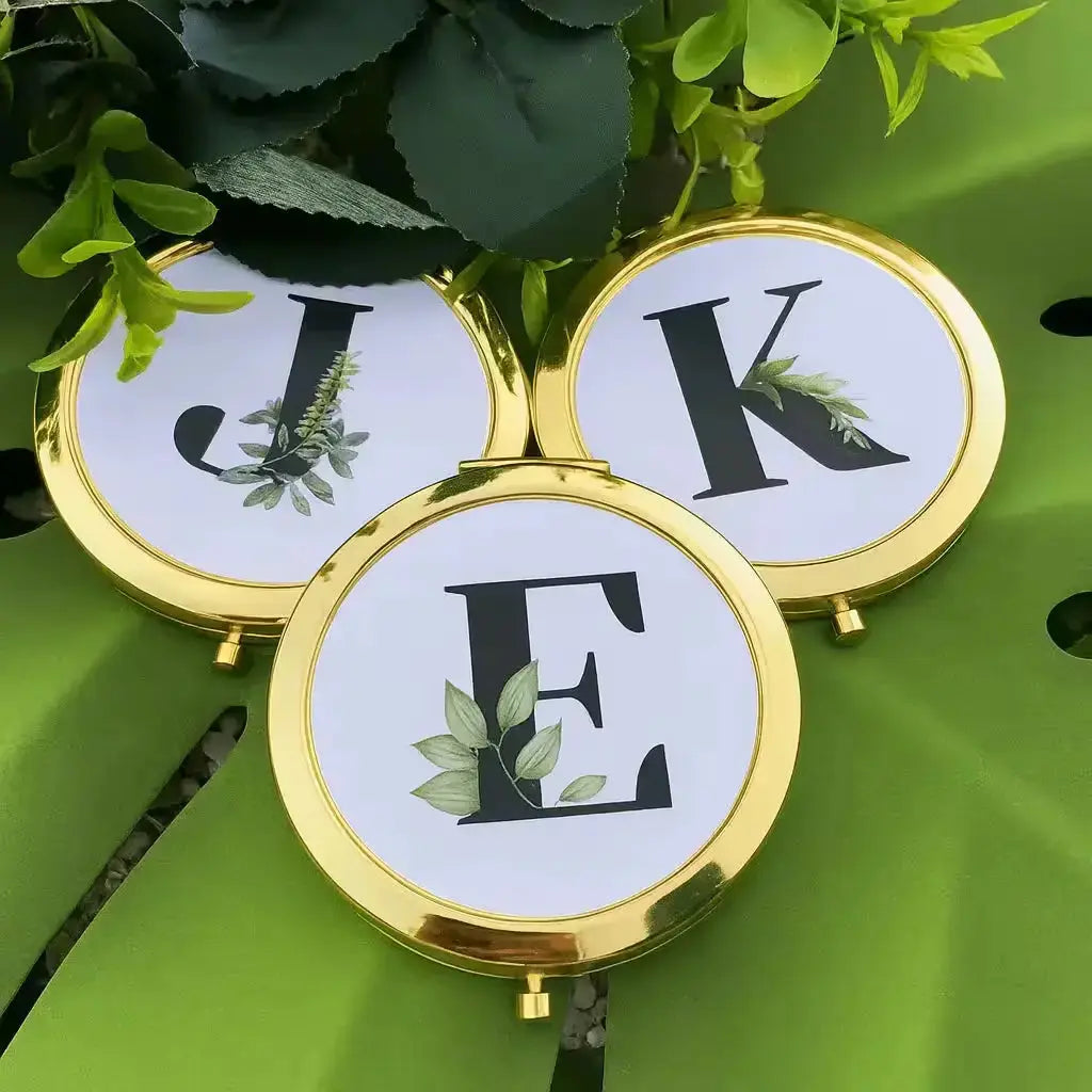 Miroir double face personnalisé mariage — accessoire beauté | CréaBySana