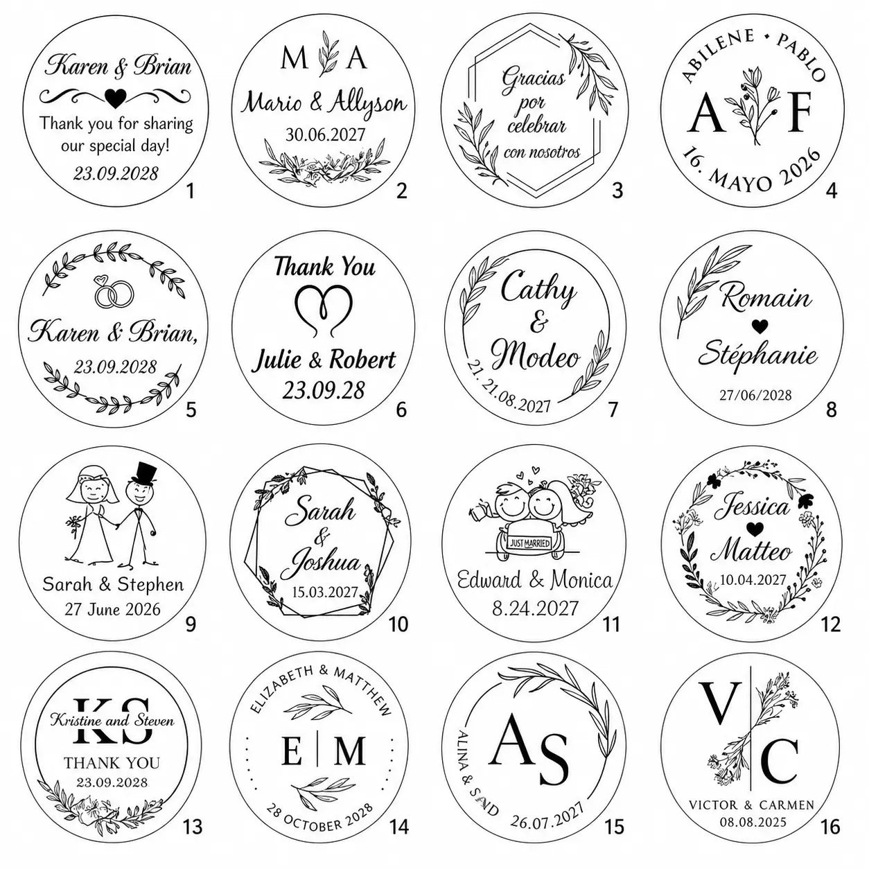 Miroir personnalisé mariage — souvenir invité élégant | CréaBySana