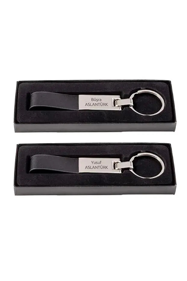 Porte-clés personnalisé métal cuir — gravure laser logo | CréaBySana
