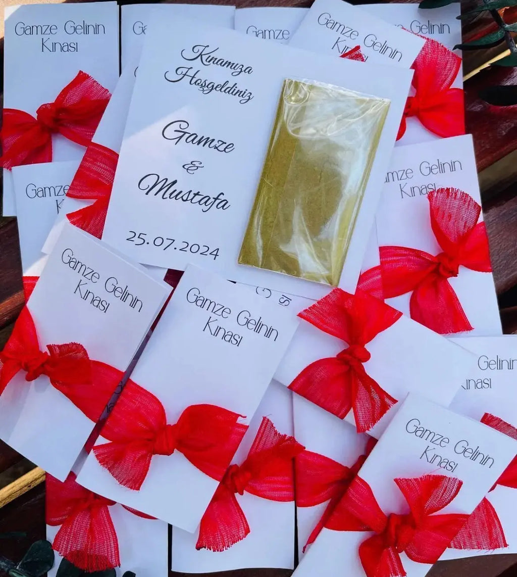 Sachet henné personnalisé mariage — lot 50 pièces invités | CréaBySana