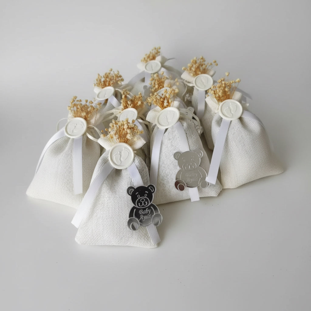 Petit sac lavande personnalisé — cadeau naissance baptême | Créa By Sana