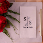 Serviette mariage personnalisée — décoration table raffinée | CréaBySana