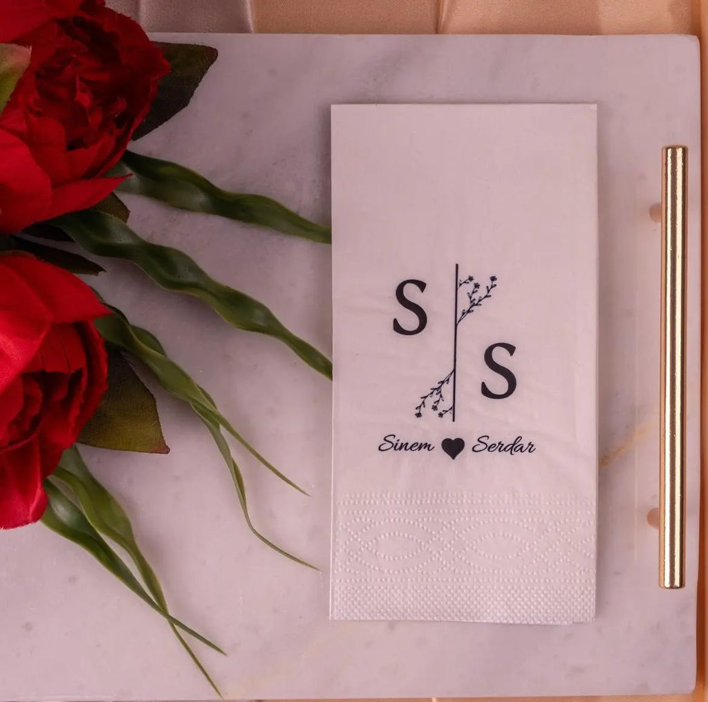 Serviette papier personnalisée — cadeau invité mariage original | Créa By Sana