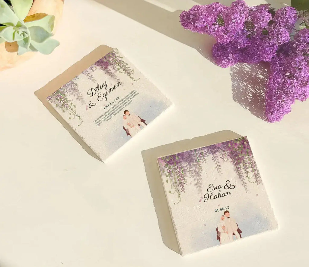 Dessous de verre pierre personnalisé — souvenir entreprise | Créa By Sana