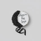 Tambourin dentelle mariage 30cm — détail personnalisation | Créa By Sana