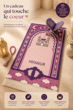 Tapis prière enfant personnalisé velours — cadeau éducatif islamique | CréaBySana