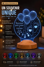 Veilleuse naissance personnalisée bébé — lampe LED prénom | CréaBySana