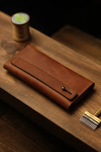 Portefeuille luxe homme cuir véritable — compartiments et finition premium | CréaBySana